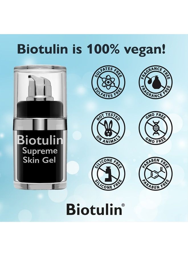 Biotulin بيوتولين - جل البشرة الفاخر | توكسين البوتولينوم العضوي | يقلل التجاعيد خلال 1 ساعة | سيروم حمض الهيالورونيك | سيروم سبيلانثول للوجه | علاج مضاد للشيخوخة - 0.5 أونصة - Image 4