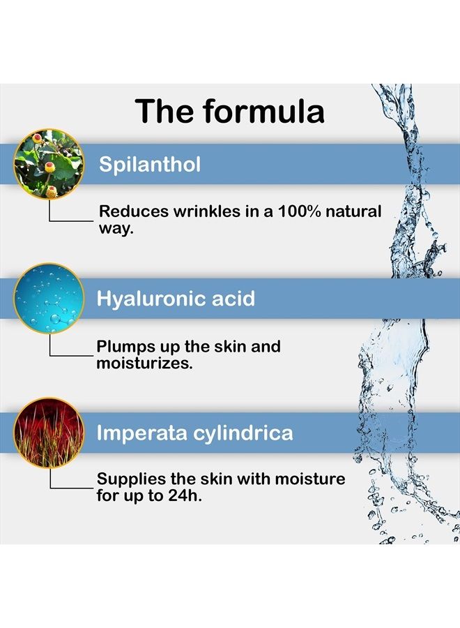 Biotulin بيوتولين - جل البشرة الفاخر | توكسين البوتولينوم العضوي | يقلل التجاعيد خلال 1 ساعة | سيروم حمض الهيالورونيك | سيروم سبيلانثول للوجه | علاج مضاد للشيخوخة - 0.5 أونصة - Image 2