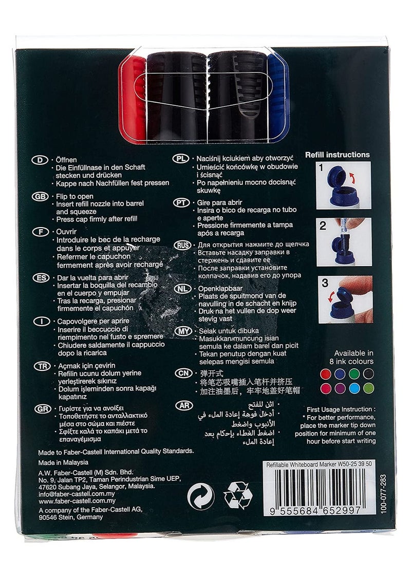 FABER-CASTELL - 6 قطع قلم تحديد برأس مشطوف أبيض متعدد الألوان - Image 1