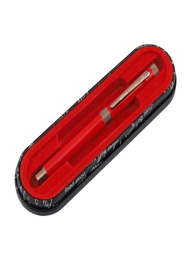 Oliver Thar Roxx Matte & Shine Fountain Pen – Glossy Red/Copper Trims, Full Brass Body, 0.6mm Cardinal Refill, Gift T Box - Image 5