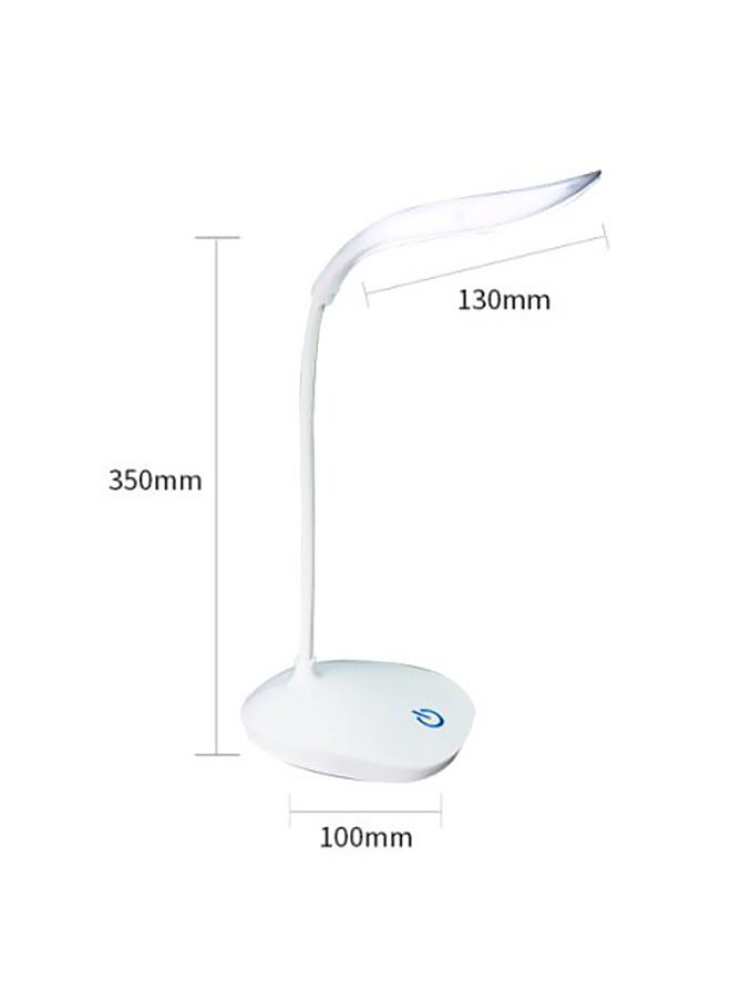 Rechargeable Led Desk Lamp Portable USB Charging & Plug-in 360° Flexible Hose Reading Lamp Students Children Soft Light Eye-Caring Touching Control Table Lamp