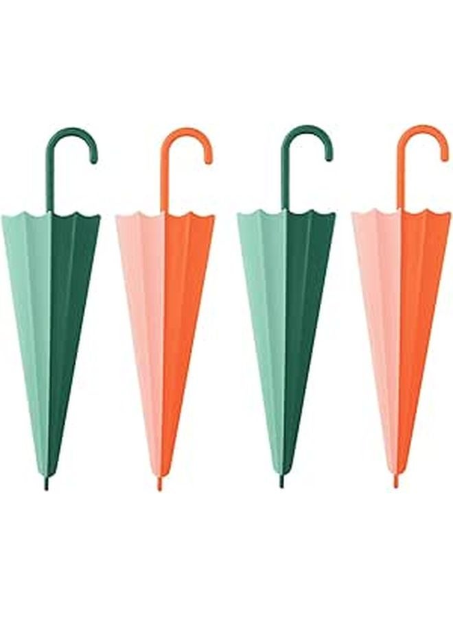 Umbrella Design Shower Squeegee Set 4Pcs Green and Orange Glass and Mirror Cleaner - Image 1
