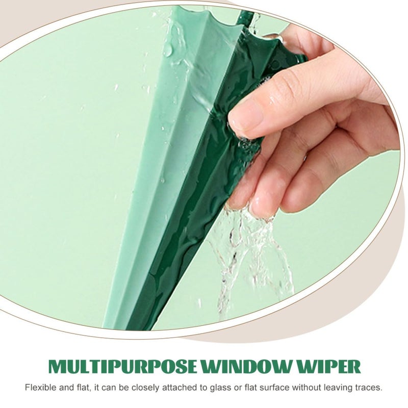 Umbrella Design Shower Squeegee Set 4Pcs Green and Orange Glass and Mirror Cleaner - Image 4