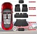Big RED Floor Mats for Tesla Model 3 5SeatFit for 20232025 All Weather TPE Cargo Trunk Accessories Set of 6 Mats Not Fit 7Seat - Image 3