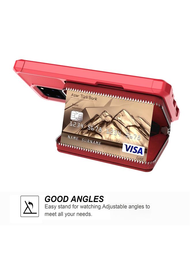 S-TOP Case For Samsung Galaxy S20 Ultra Zipper Wallet Card Bag PU Back Phone Case - Image 4