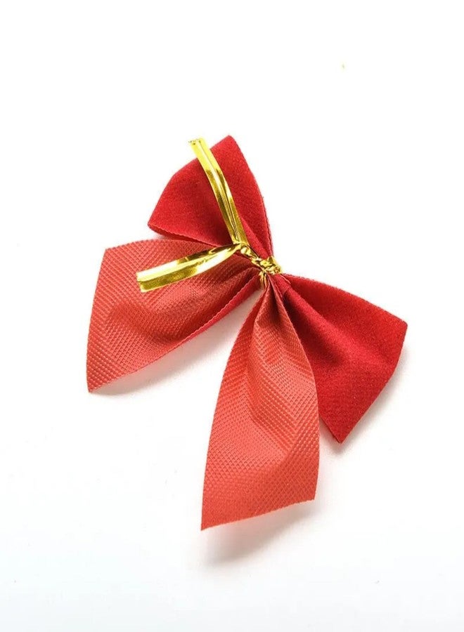 Dzrige Christmas Bows Mini Red Bows for Happy New Year Xmas Decoration Supplies Christmas Tree Party Gift - Image 4