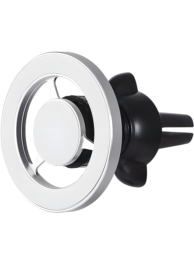 Green Tiger Velox MagSafe Compatible Air Vent Car Phone Holder. Unversal Magnetic Car Phone Mount for iPhone 12/13/14/15/16 Series & Android Phones via Included Magnetic Ring Adapter(White) - Image 1