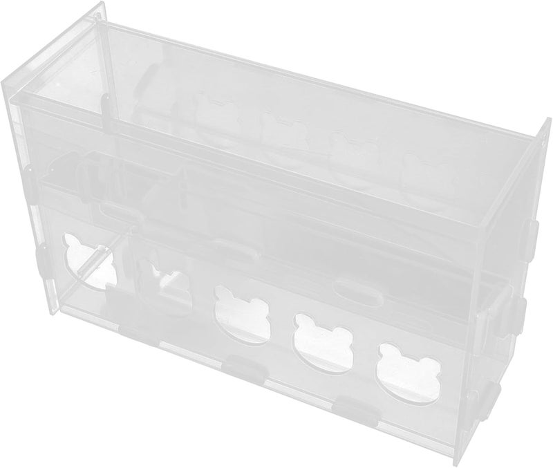 Rutin Chicken Automatic Feeder 5-Hole Double-Layer Acrylic Poultry Feeding Box Farmhouse Feeder for Chickens and Quails - Image 1