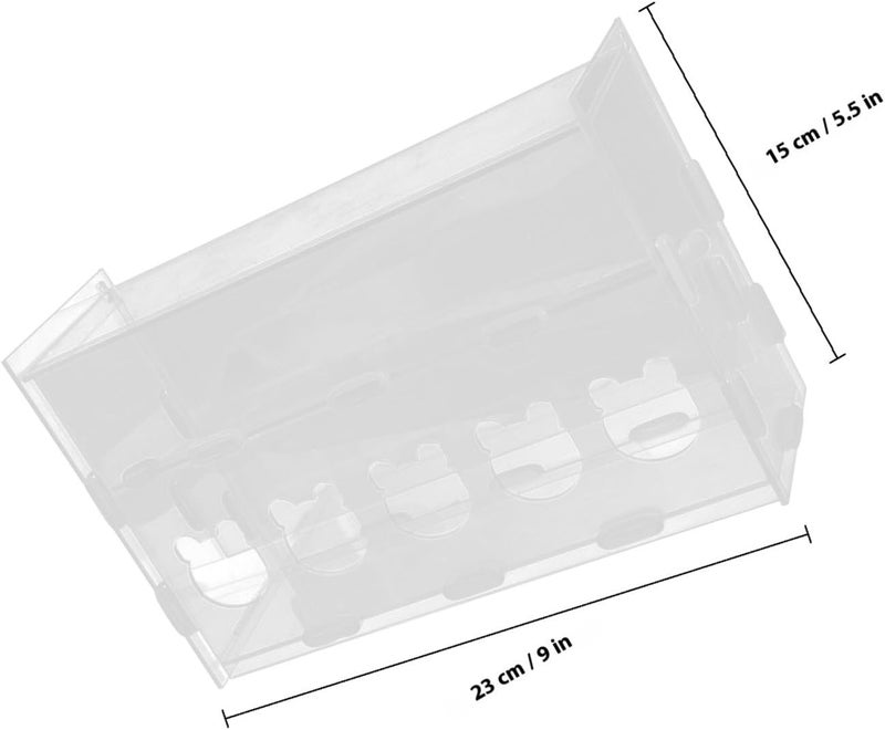 Rutin Chicken Automatic Feeder 5-Hole Double-Layer Acrylic Poultry Feeding Box Farmhouse Feeder for Chickens and Quails - Image 2