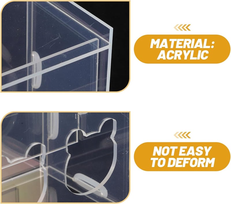 Rutin Chicken Automatic Feeder 5-Hole Double-Layer Acrylic Poultry Feeding Box Farmhouse Feeder for Chickens and Quails - Image 3