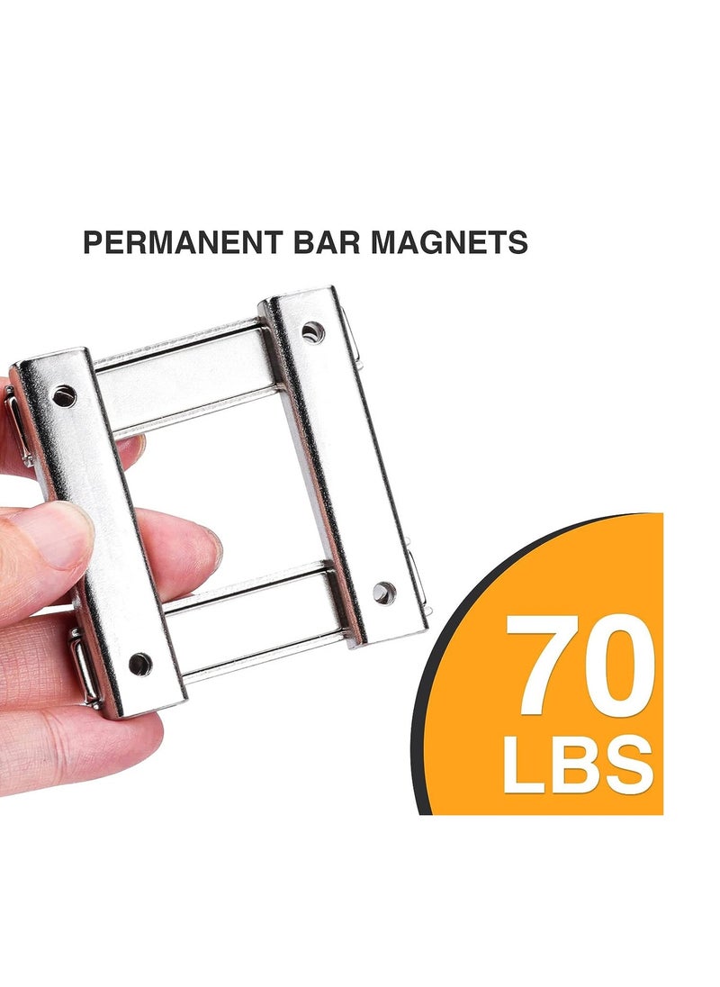 SYOSI - Neodymium Rectangular Magnets 70Lbs 6Pack 60x13.5x5mm 32KG Strength Strong Rectangular Bar Magnets Household and Industrial Base Magnet with Screws for Fridge Scientific Shower Door Office etc - Image 1