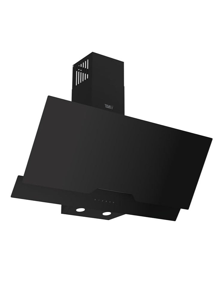 Teva kitchen Decorative Hood 90 cm Airflow 800m3\h - Black Glass - Touch control, 4 Speed Levels - internal and external recycle 90-2GTC-850  - Image 1