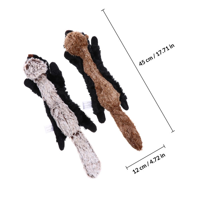 2Pcs Cartoon Squeaky Dog Cat Bite-Resistant Chew Toys Pet Plush Squeaker Toy - Image 2