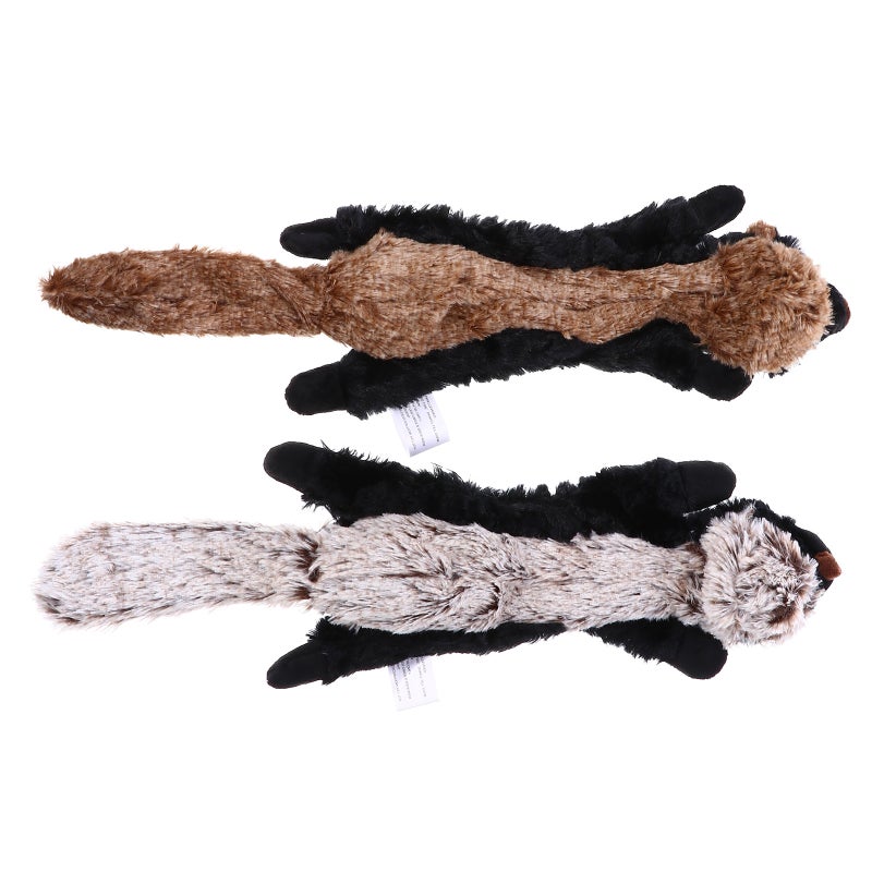 2Pcs Cartoon Squeaky Dog Cat Bite-Resistant Chew Toys Pet Plush Squeaker Toy - Image 1