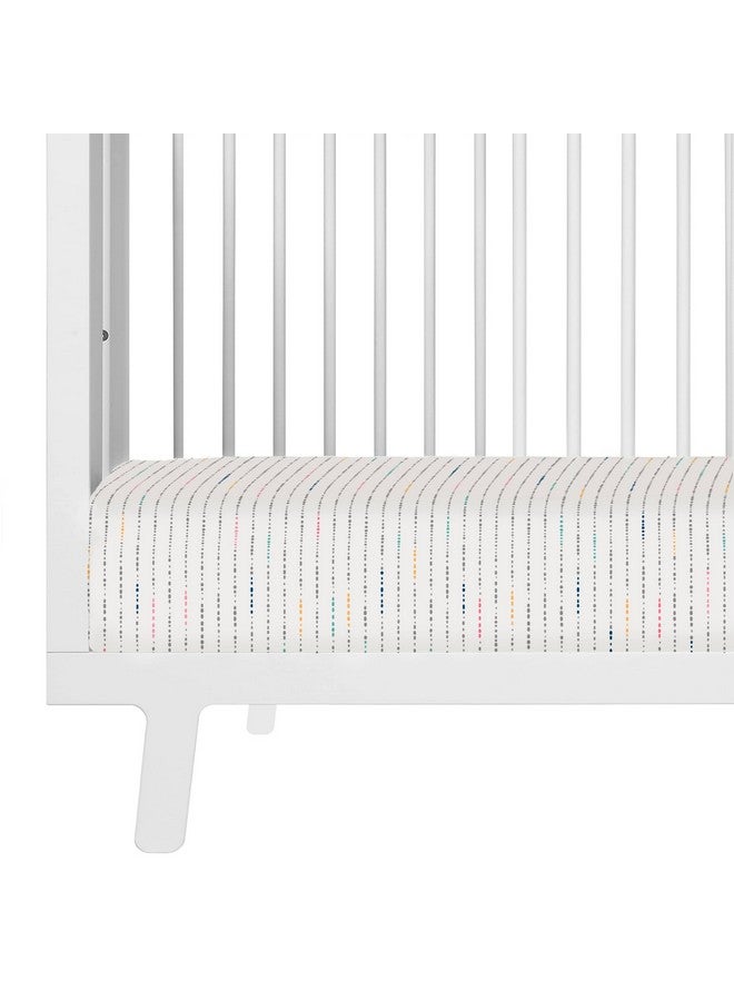Makemake Organics Organic Crib Sheet GOTS Certified Organic Cotton Crib Sheet Fitted with Pillowcase Soft Breathable Hypoallergenic Grey Gray Color Bright Cheerful Happy (28"x52", Gray Pebble Pop) - Image 1