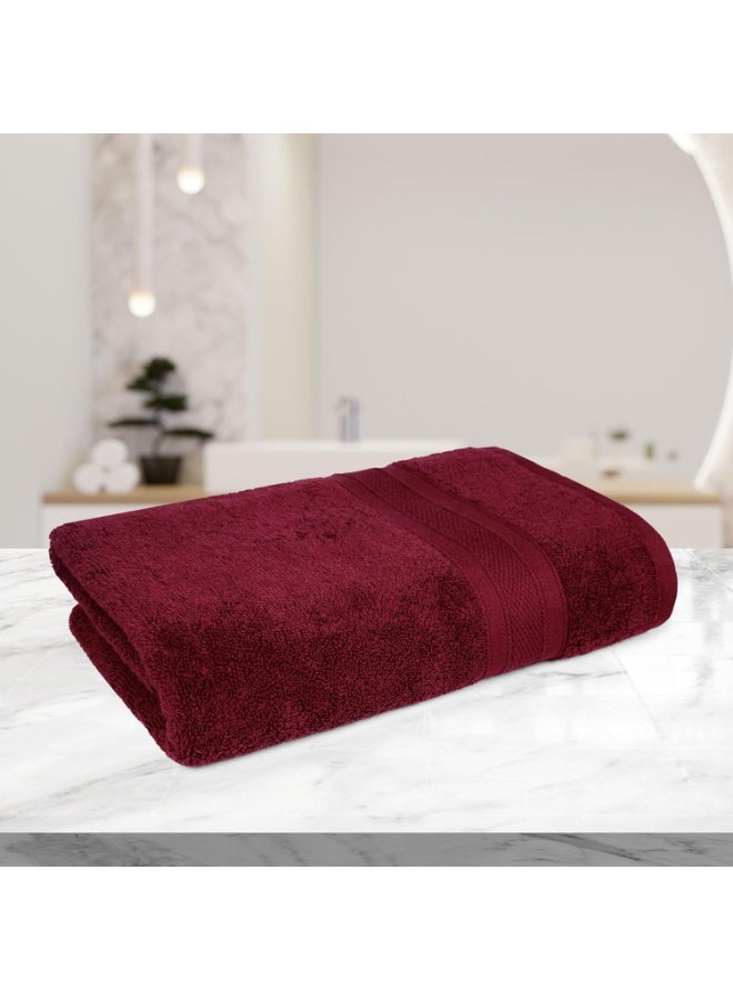 Trident Soft Comfort Air Rich 100% Cotton Towels for Bath, 500 GSM Large Size Bathroom Towels for Men/Women, 1 Piece Bath Towel (69cm x 137cm), Red Wine - Image 4