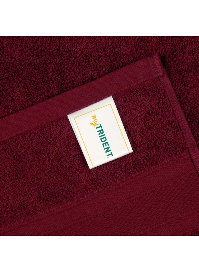 Trident Soft Comfort Air Rich 100% Cotton Towels for Bath, 500 GSM Large Size Bathroom Towels for Men/Women, 1 Piece Bath Towel (69cm x 137cm), Red Wine - Image 5