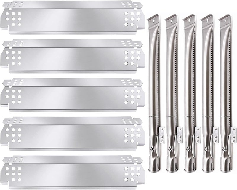 Criditpid Grill Replacement Parts for Nexgrill 5 Burner 720-0888, 720-0888N, 4 Burner 720-0783E, 720-0830H Nexgrill Parts, Grill Heat Shield Plates and Burner Tubes for Nexgrill Replacement Parts. - Image 1