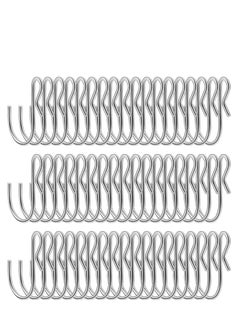 KASTWAVE S Shaped Metal Hooks Clip, S Shaped Hooks Stainless Steel Metal Hangers,Not Slip Off, Suitable for Indoor and Outdoor Hanging,  Kitchen Lights, Hanging Hooks for DIY Crafts(100 Pieces) Silver  - Image 1