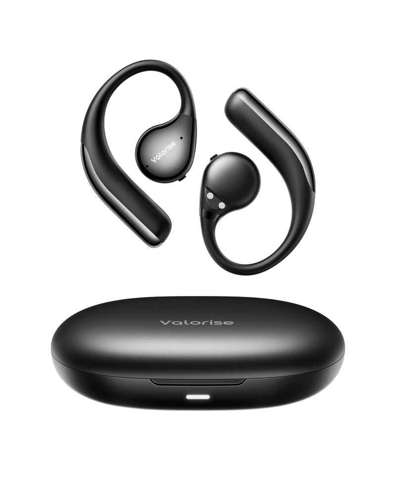 Valorise T60 Wireless Bone Conduction Headphones, OWS Open Ear Earbuds with Earhooks, Bluetooth 5.4, Lightweight & Sturdy, 25Hrs Playtime, IPX6 Waterproof, for Cycling Yoga Gym Workouts - Image 1