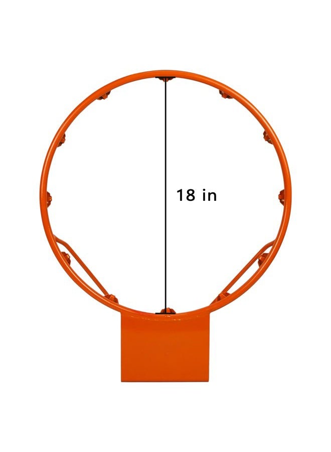 Aoneky Basketball Rim Replacement, Standard 18" Size Basketball Goal Hoop with Net for Indoor Outdoor - Image 2