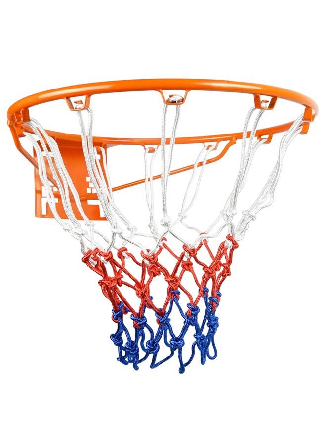 Aoneky Basketball Rim Replacement, Standard 18" Size Basketball Goal Hoop with Net for Indoor Outdoor - Image 1