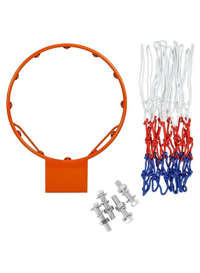 Aoneky Basketball Rim Replacement, Standard 18" Size Basketball Goal Hoop with Net for Indoor Outdoor - Image 3