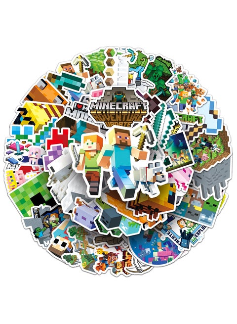 50 Piece Minecraft Game Waterproof Phone Case Travel Case Laptop Decoration Stickers Non-Repeating