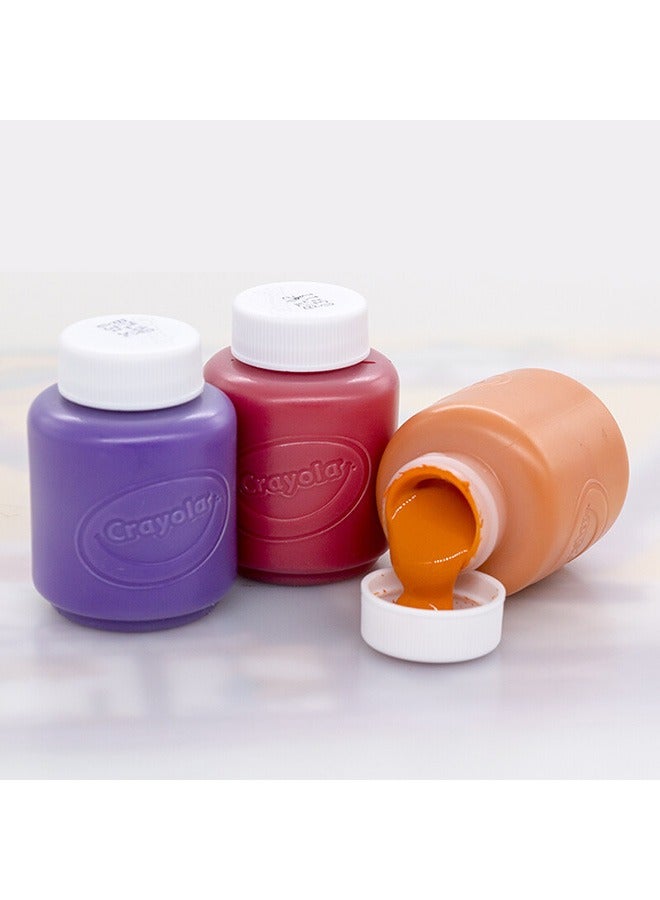 كرايولا طلاء أطفال قابل للغسل + 4 عبوات من فرش الطلاء - Image 3