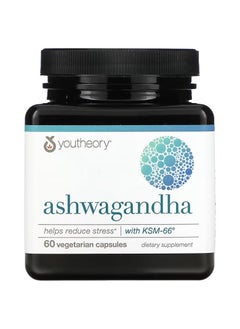 youtheory Ashwagandha 60 Vegetarian Capsules  - Image 1