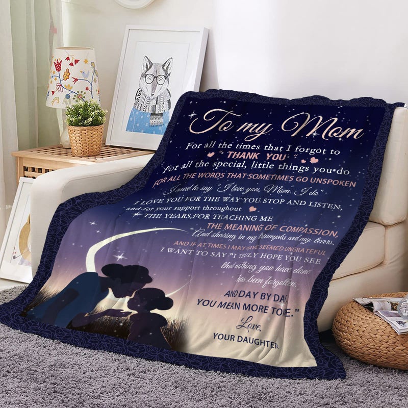 Joyloce to My Mom Blanket from Daughter - Meaningful Gifts for Mom 60""x50""  Fleece Throw Blankets Birthday Gifts for Women - Mom Gifts Ideas from Kids for Her Birthday  Mothers Day or Christmas - Image 2