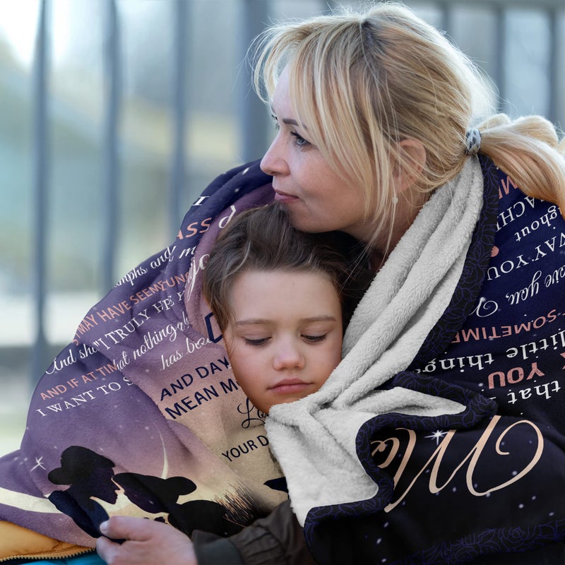 Joyloce to My Mom Blanket from Daughter - Meaningful Gifts for Mom 60""x50""  Fleece Throw Blankets Birthday Gifts for Women - Mom Gifts Ideas from Kids for Her Birthday  Mothers Day or Christmas - Image 5