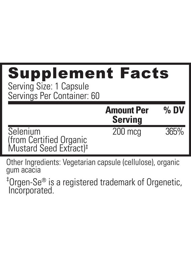 global healing center - Global Healing Selenium 200Mcg Selenium Supplement With Organic Ingredients Antioxidants For Thyroid Support And Immune Health Nongmo & Glutenfree Selenium 200 Mcg For Men & Women (60 Capsules) - Image 1
