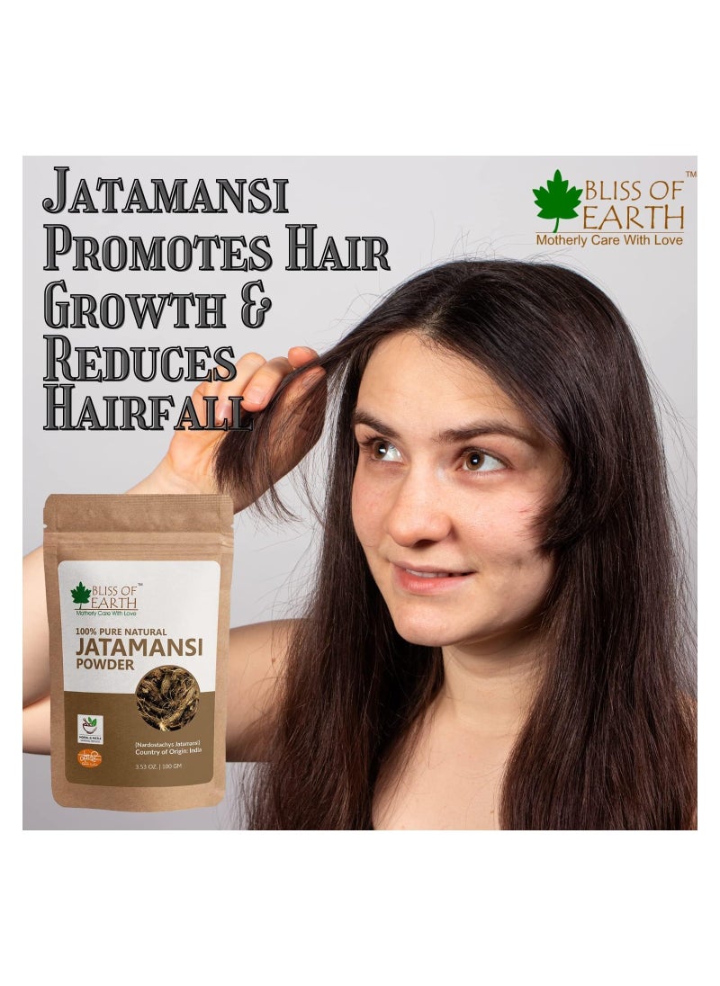 BLISS OF EARTH Bliss of Earth® 100% Pure & Natural Jatamansi Powder For Hair Growth Pack of 4  - Image 5