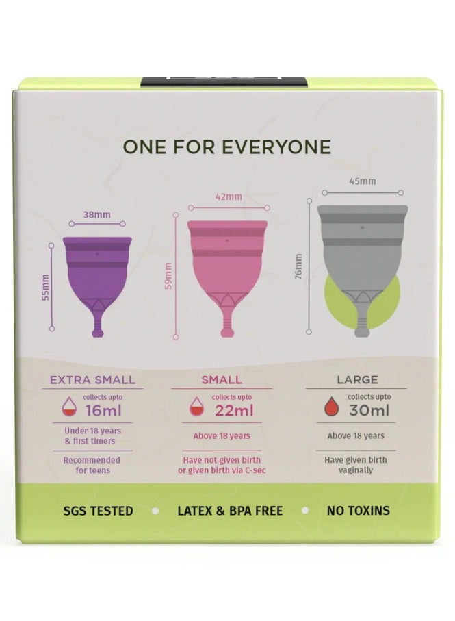 PEE SAFE PEE SAFE.  Menstrual Cup (Large) | Suitable for 18 Years & above | Odour & Rash-Free | 100% Medical Grade Silicone | Comes with Travel Friendly Pouch | Leakage Proof & Infection Free - Image 3