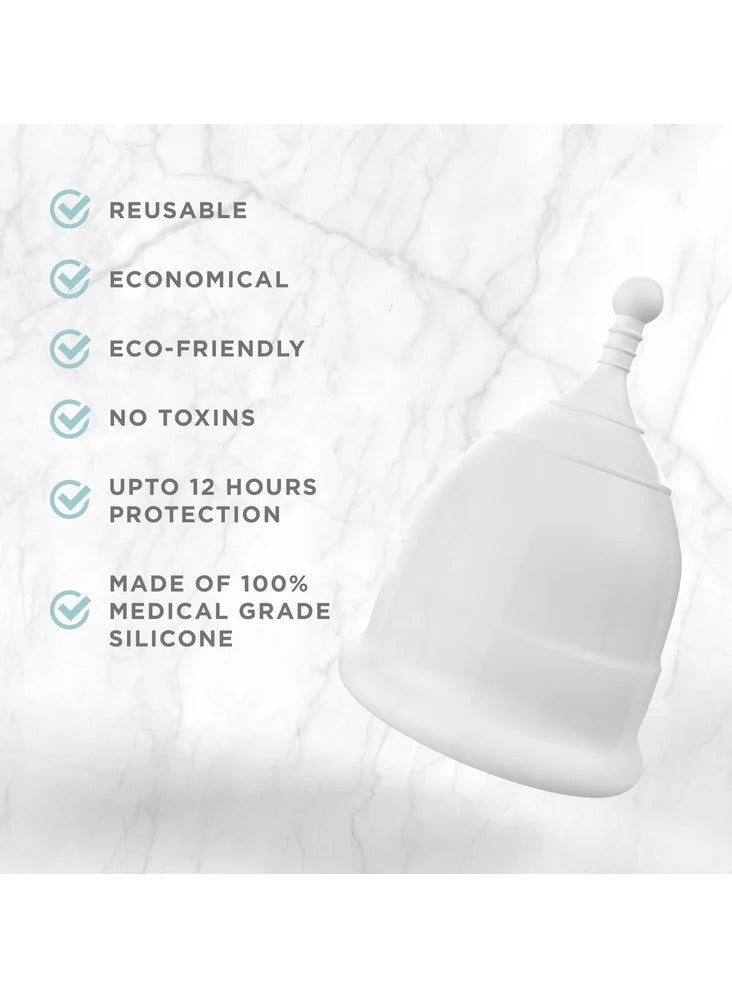 PEE SAFE PEE SAFE.  Menstrual Cup (Large) | Suitable for 18 Years & above | Odour & Rash-Free | 100% Medical Grade Silicone | Comes with Travel Friendly Pouch | Leakage Proof & Infection Free - Image 5