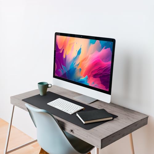 Vine Creations Leather Desk Mat 24" x 17", Desk Protector, PU Leather Desk Pad, Small Desk Pad Mat, Desk Blotter, Desk Pads on Top of Desks, Small Desk Mat for Home or Office (Black) - Image 4