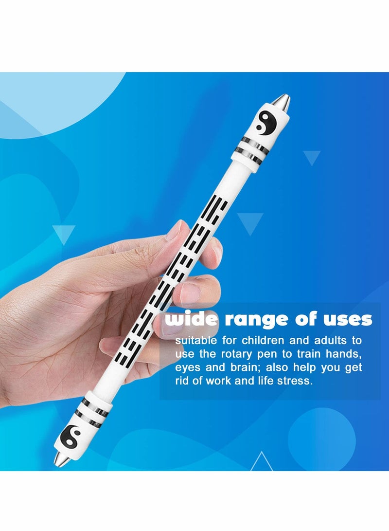 Weighted Finger Spinning Pen with Silicone Bracelet, Metal Tip Gaming Finger Pen, Anti-Slip 8.5-Inch Rotating Ballpoint for Stress Relief, No Refill Needed for Students and Adults. - Image 2