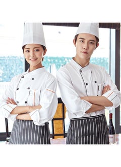 NIBEMINENT Men and Women Cotton Pastry Chef Work Clothes Dessert Shop Bakery Chef Uniform  and Clothing  - Image 1