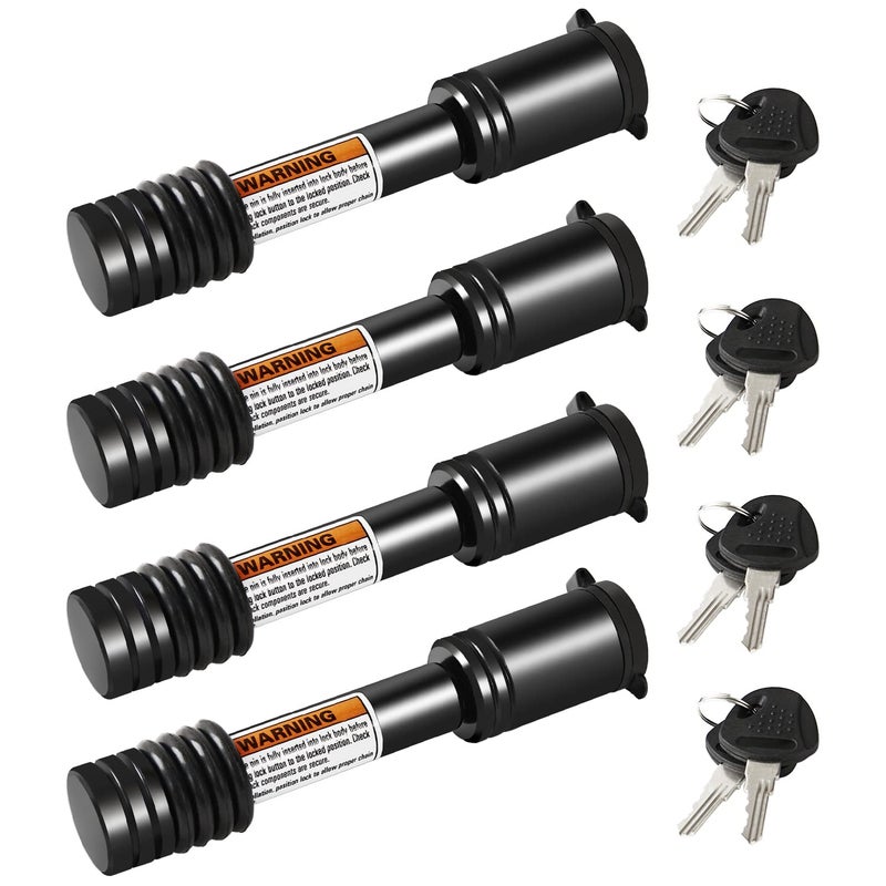 METOWARE Trailer Hitch Lock 58 Dia Locking Hitch Pin AntiTheft Trailer Receiver Lock Fits 2 Receiver Tubes Class III IV Hitch Receivers Black 4 Pack