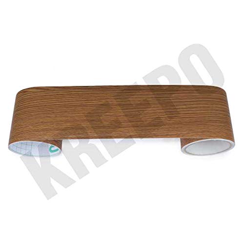 KREEPO Waterproof Waist Line Wall Sticker Self Adhesive Baseboard Wallpaper Border Roll Decals Home Decor Film (Size 4Inch x 30m) (Wood-10) - Image 3