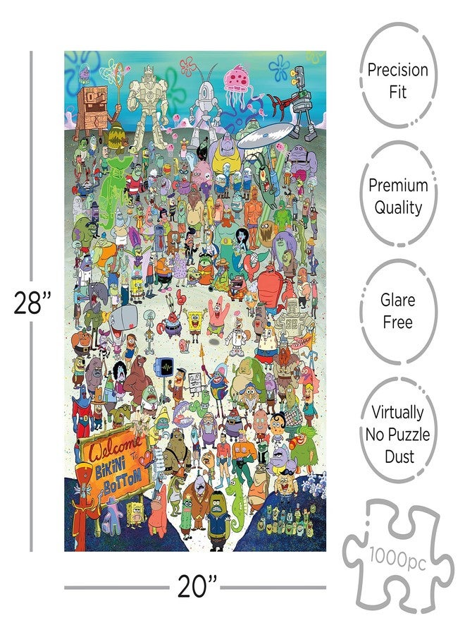 AQUARIUS SpongeBob SquarePants Puzzle (1000 Piece Jigsaw Puzzle) - Officially Licensed SpongeBob Merchandise & Collectibles - Glare Free - Precision Fit - 20 x 28 Inches - Image 2