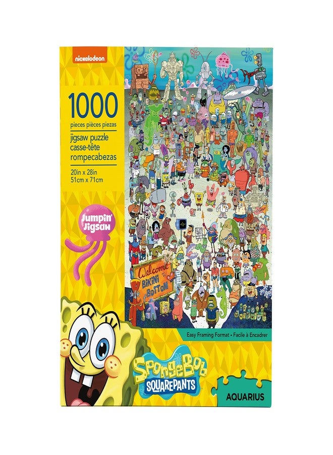 AQUARIUS SpongeBob SquarePants Puzzle (1000 Piece Jigsaw Puzzle) - Officially Licensed SpongeBob Merchandise & Collectibles - Glare Free - Precision Fit - 20 x 28 Inches - Image 1