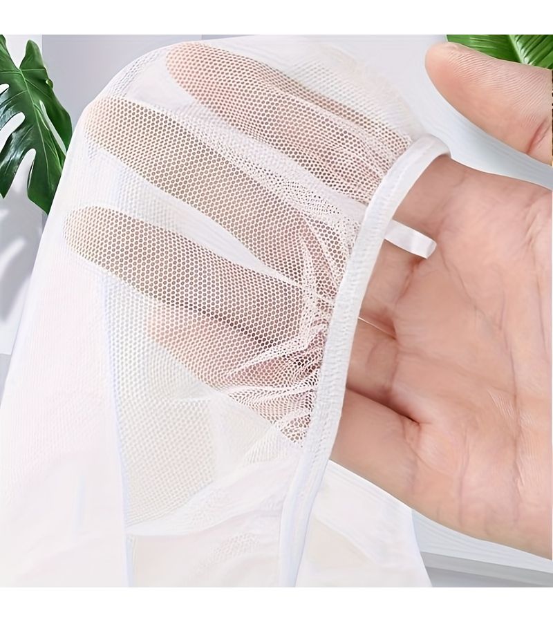 1 Piece 31.5 Inch Durable Polyester Mesh Cover For Outdoor Rain Barrel Mosquito Leaf Protection Net Functional Design Effective Coverage White - Image 4