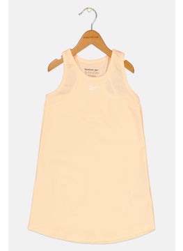 Reebok Kids Girl Brand Logo Sleeveless Tank Top, Peach  - Image 1
