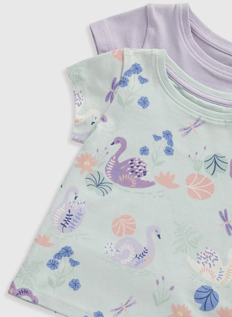 mothercare Swan Lake T-Shirts - 3 Pack - Image 3