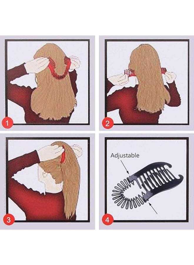 2PCS Stylish Banana Clips for Women Ponytail Holder Clips for Thick Hair Versatile Hair Accessories for Everyday Wear and Elegant Hairstyles - Image 4