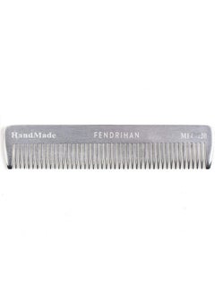 Fendrihan Fendrihan Small 4.6" Sturdy Metal Fine Tooth Barber Pocket Grooming Comb  - Image 3
