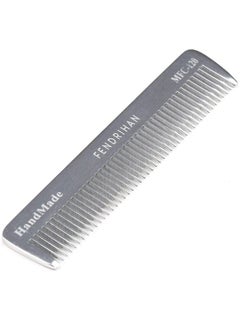Fendrihan Fendrihan Small 4.6" Sturdy Metal Fine Tooth Barber Pocket Grooming Comb  - Image 1