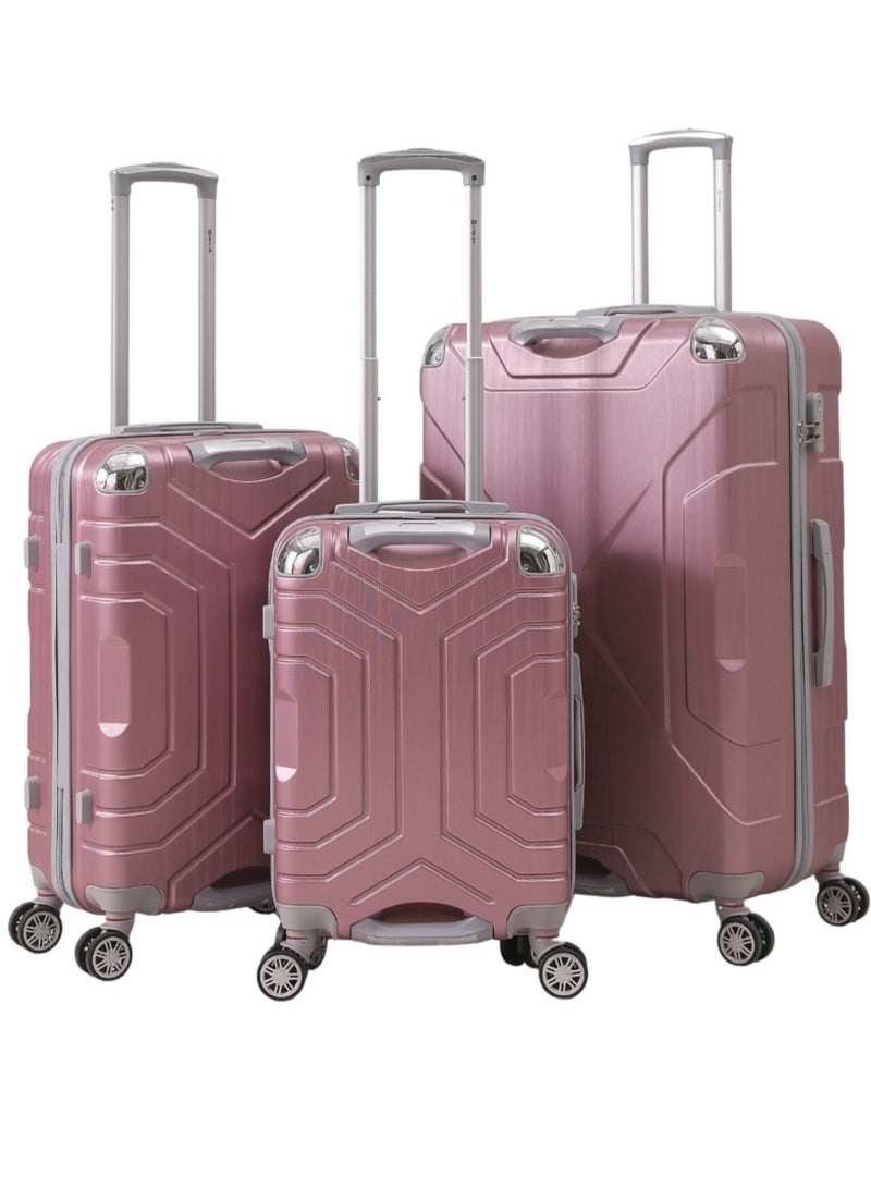 STARLIFE 3 Piece ABS Hard side Trolley Luggage Set Spinner Wheels with Number Lock 20/24/30 Inch - Image 1